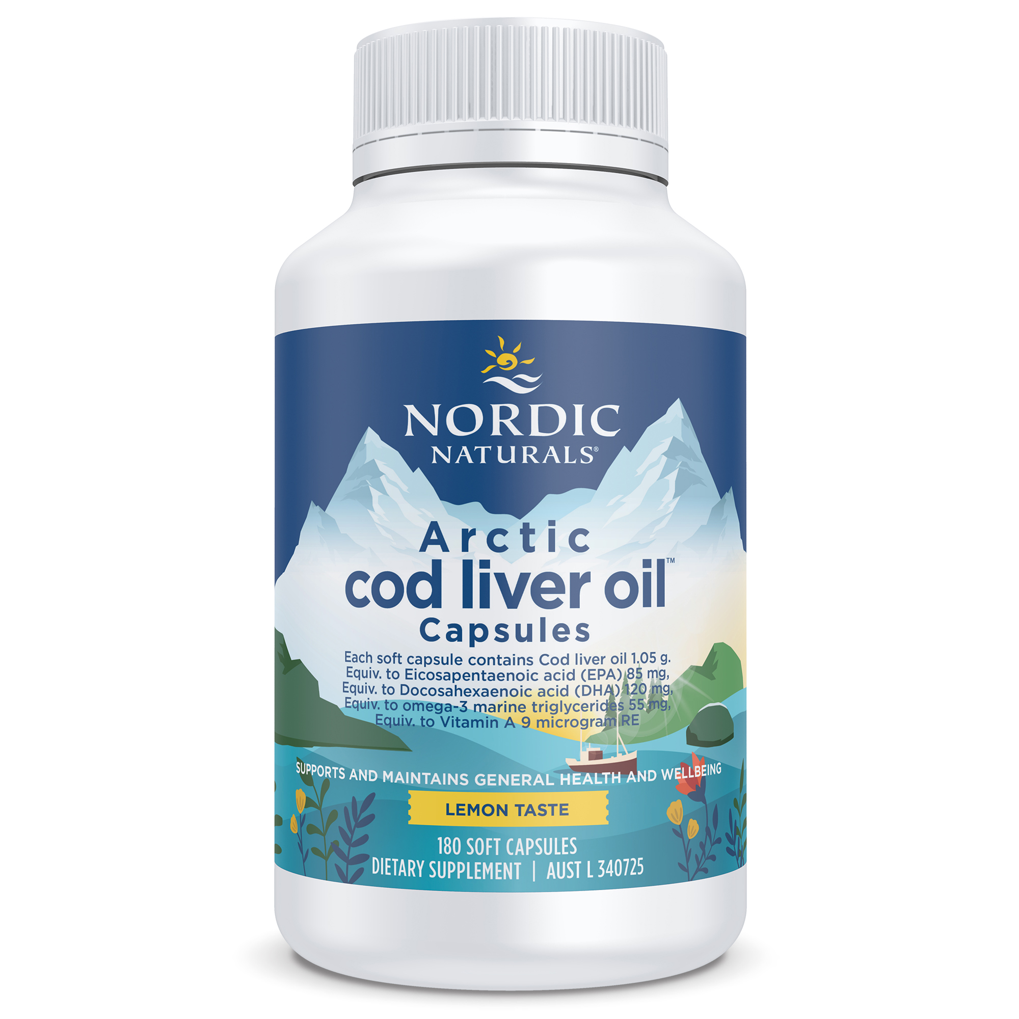 Nordic Naturals Arctic Cod Liver Oil 180 Soft Gels